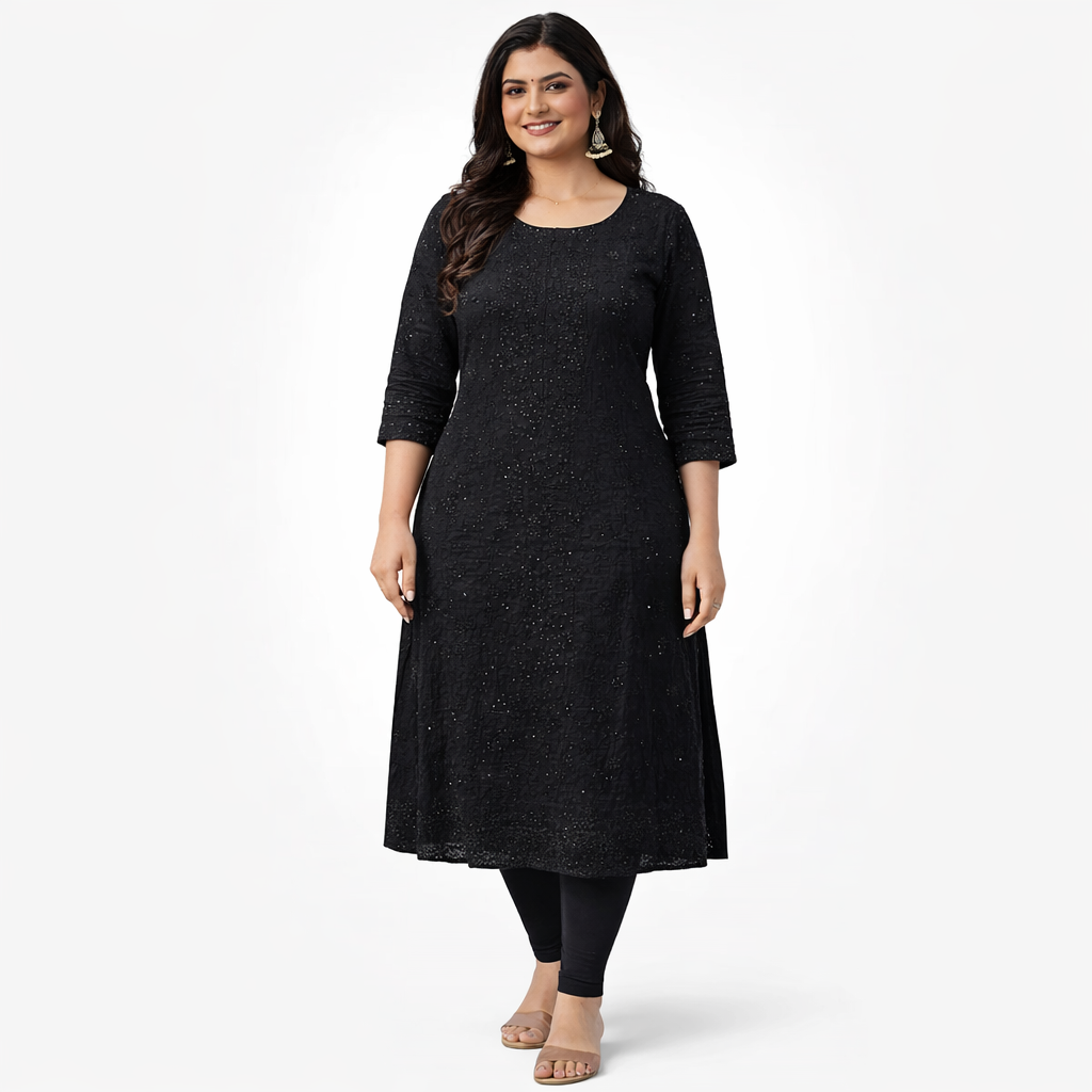 black kurta ratio